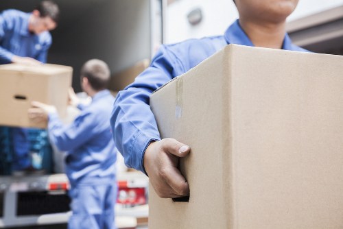Removal van and packed boxes prepared for a home move in Crystal Palace
