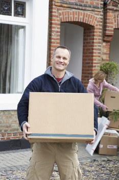 Removal van and moving boxes for a home move in Crystal Palace