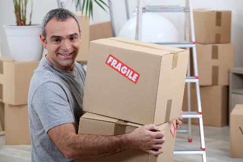 Moving team preparing goods safely for a Crystal Palace man and van service