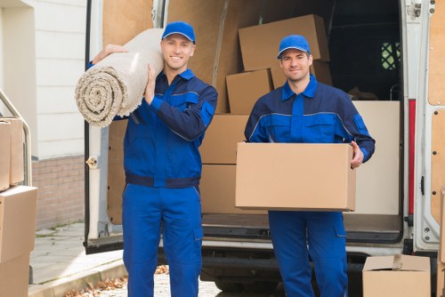 Professional Crystal Palace van service handling boxes and furniture