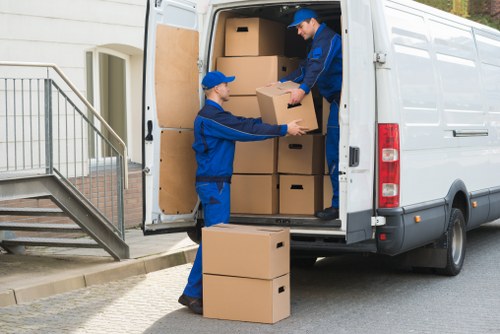 Man and van moving boxes at the start of a local Crystal Palace service article
