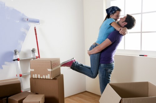 Removal van loading household items during a Crystal Palace home move