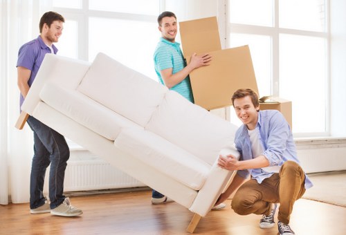 Packed boxes and furniture ready for a Crystal Palace move