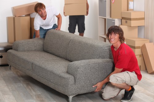 Loading fragile belongings into a moving van