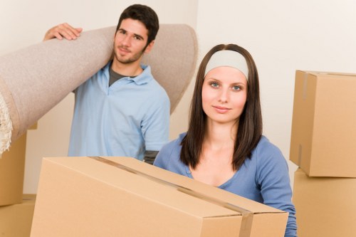 Local removal team handling boxes and furniture in Crystal Palace