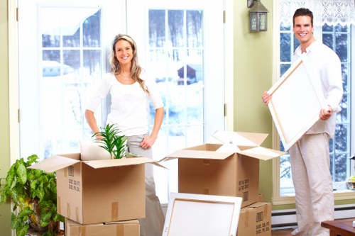 Professional handling of office equipment during a local move